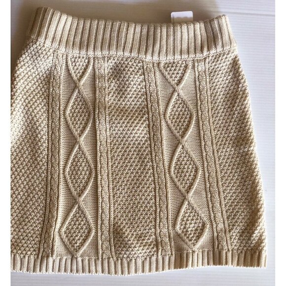 Others Follow Womens Cambridge Cable Knit Sweater Cream Mini Skirt - Picture 2 of 11